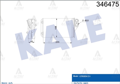 Citroen C5 Kalorifer Radyatörü Radyatör I OEM 6448J8